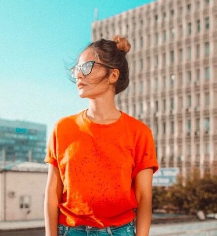 Orange Half T-Shirt
